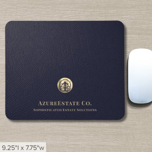 Mousepad Logotipo Dourado Elegante Blue Seal
