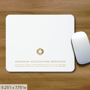 Mousepad Logotipo Dourado Elegante Simples