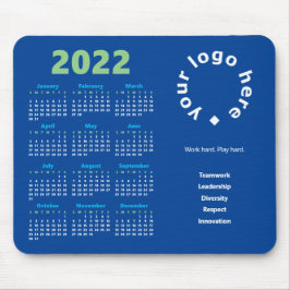 Mousepad Logotipo e Marca da sua empresa Cores do calendári