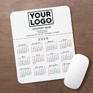 Mousepad Logotipo e texto da empresa para o calendário de 2