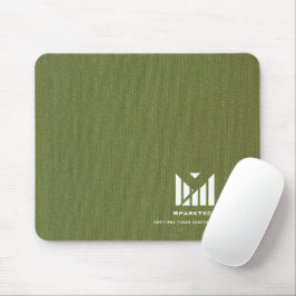 Mousepad Logotipo Elegante de Textura do Tecido Verde Monog