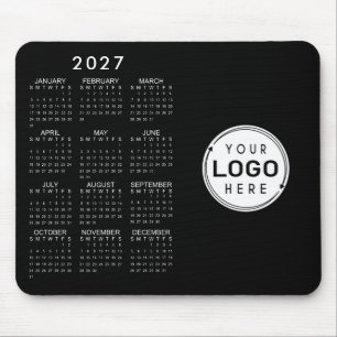 Mousepad Logotipo Empresarial Calendário 2026 Cores Persona