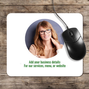 Mousepad Logotipo Empresarial Simples Minimalista Verde e B