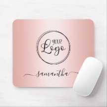 Logotipo Gradiente Rosa Dourado Minimalista Modern