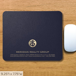 Mousepad Logotipo Imobiliário de Impressão de Couro Azul El