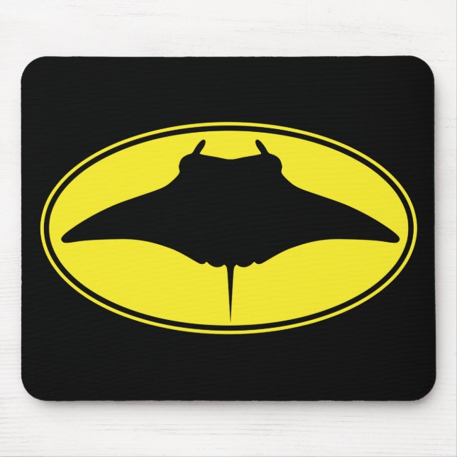Mousepad Logotipo Manta Ray Silhouette (Frente)