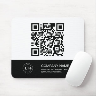 Mousepad Logotipo Moderno Personalizado Preto e Branco