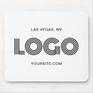 Mousepad Logotipo Moderno Preto e Branco