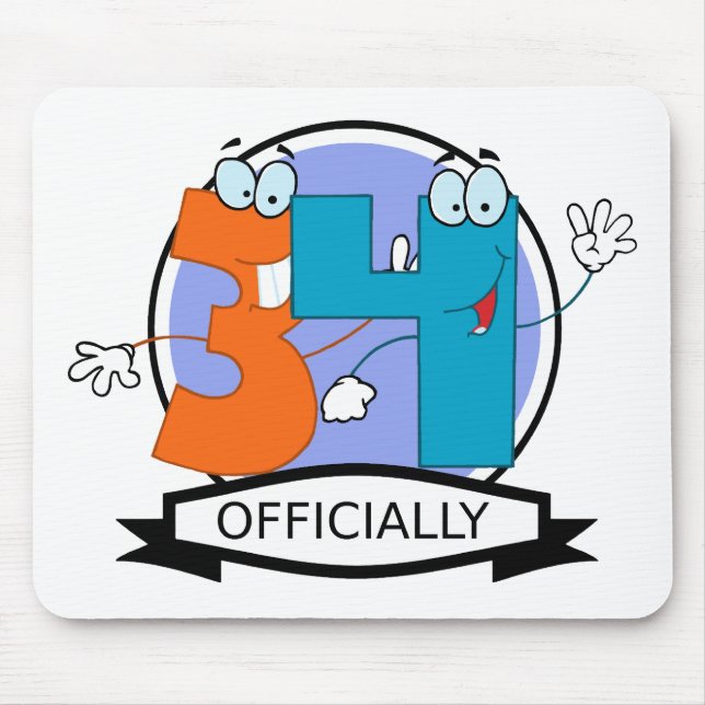 Mousepad Logotipo oficial de 34 aniversários (Frente)