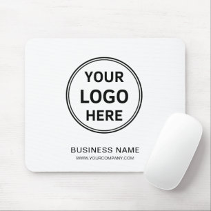 Mousepad Logotipo Personalizado Branco Moderno Empresarial