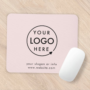 Mousepad Logotipo rosa   Empresa Corporativa Moderna Minima