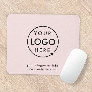 Mousepad Logotipo rosa   Empresa Corporativa Moderna Minima