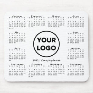 Mousepad Logotipo simples da empresa de calendário para 202