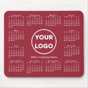 Mousepad Logotipo simples de empresa para o calendário 202