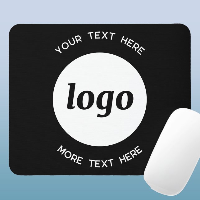 Mousepad Logotipo simples e Promocional de texto para empre (Logo and text custom business promotional mouse mat)