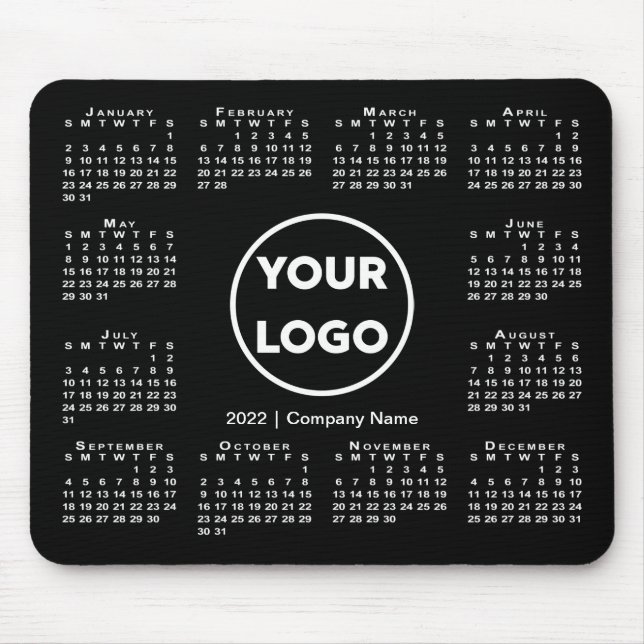 Mousepad Logotipo simples para empresas no calendário 2022  (Frente)