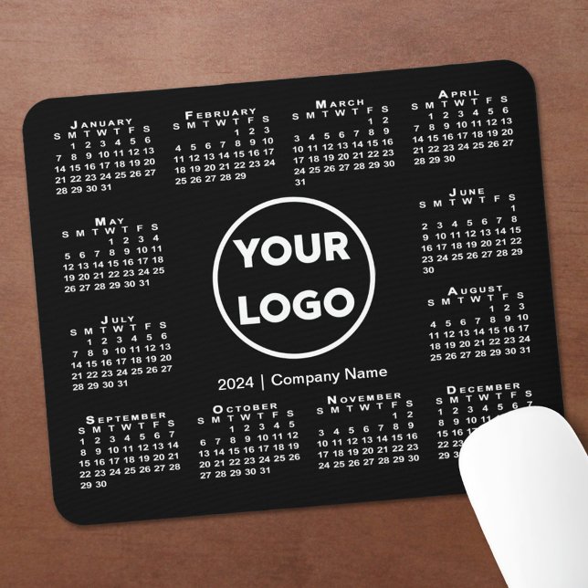 Mousepad Logotipo simples para empresas no calendário 2024  (In Situ)