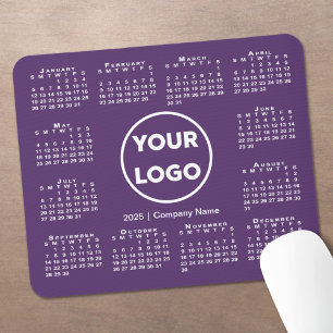 Mousepad Logotipo simples para empresas no calendário 2025 