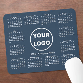 Mousepad Logotipo simples para empresas no calendário 2026,
