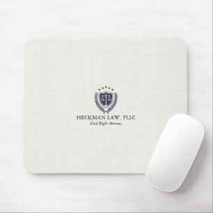 Mousepad Logotipo Textura Linha Branca Justiça