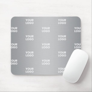 Mousepad Logotipos Repetidos em Gradiente Cinza (cor editáv