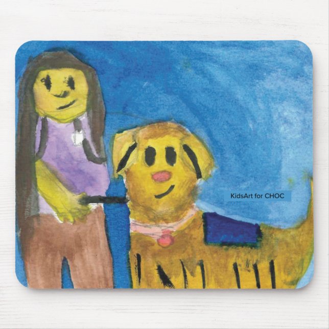 Mousepad Lois the Therapy Dog - Kids Art for CHOC (Frente)