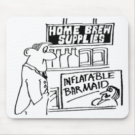 Mousepad Loja de Cerveja Caseira tem Barmaid Inflável