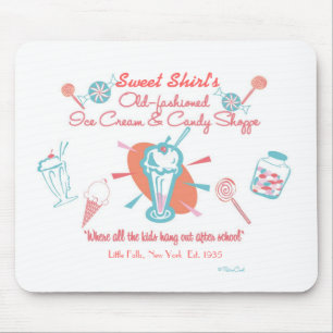 Mousepad Loja retro do sorvete & dos doces