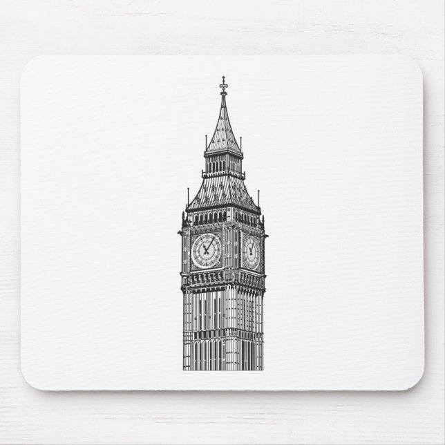 Mousepad London Big Ben Illustration (Frente)