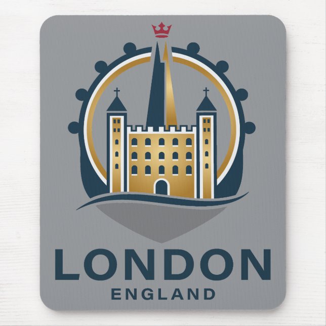 Mousepad London England Great Britain (Frente)