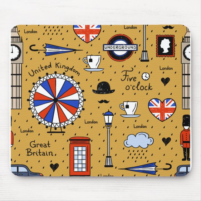 Mousepad Londres Doodles (Frente)