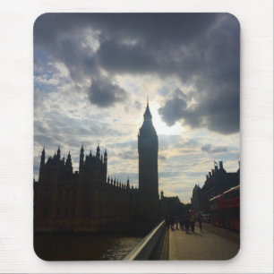 Mousepad Londres Reino Unido Big Ben Sunset Clouds Sky UK