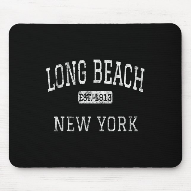 Mousepad Long Beach New York Ny Vintage (Frente)