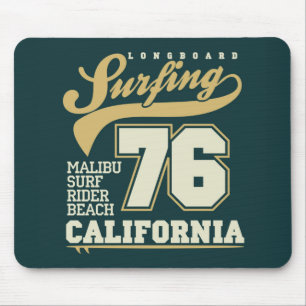 Mousepad Longboard que surfa Califórnia 76