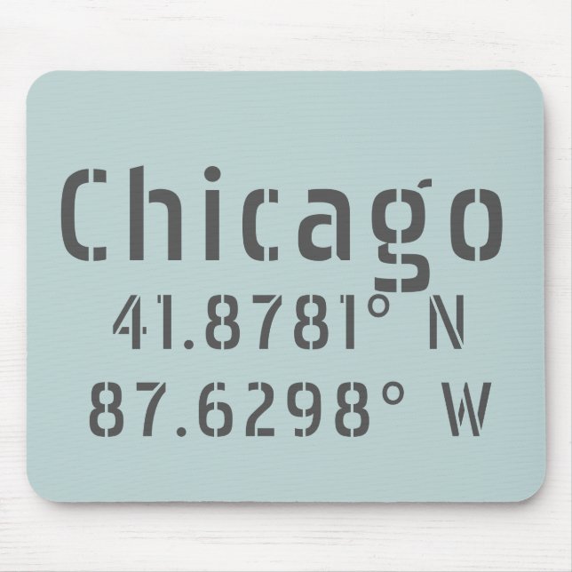 Mousepad Longitude do Chicago Latitude (Frente)