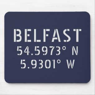 Mousepad Longitude do Latitude Belfast