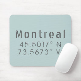 Mousepad Longitude do Latitude de Montreal