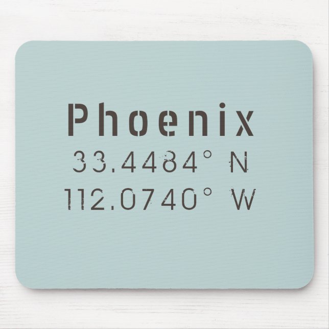 Mousepad Longitude do Latitude Phoenix (Frente)