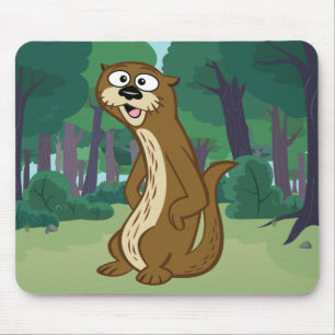 Mousepad Lontra do rick   Reggie da guarda florestal