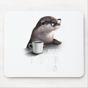 Mousepad Lontra Engraçada - Mais Um Dia Para Amante de Lont