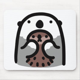 Mousepad Lontra marinha segurando seu precioso bebê