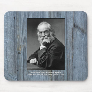 Mousepad "Loos'd of Limits" Rustic Walt Whitman Quote