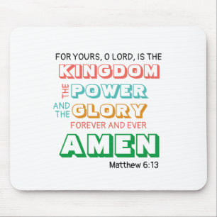 Mousepad Lorde Oração REINO REINO POWER GLORY Modern Christ