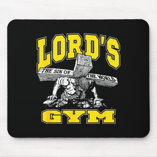 Mousepad Lords Gym - Lord's The Sin Of World Jesus  (Frente)