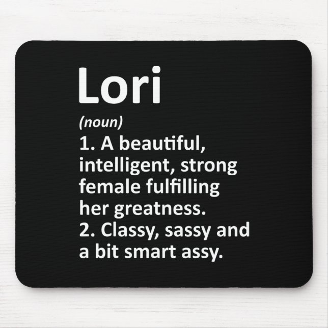 Mousepad Lori Definition Personalized Name Funny Christmas  (Frente)