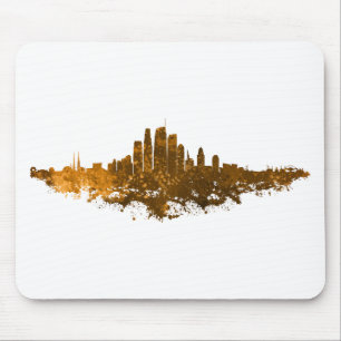 Mousepad Los Angeles City Skyline - Laranja