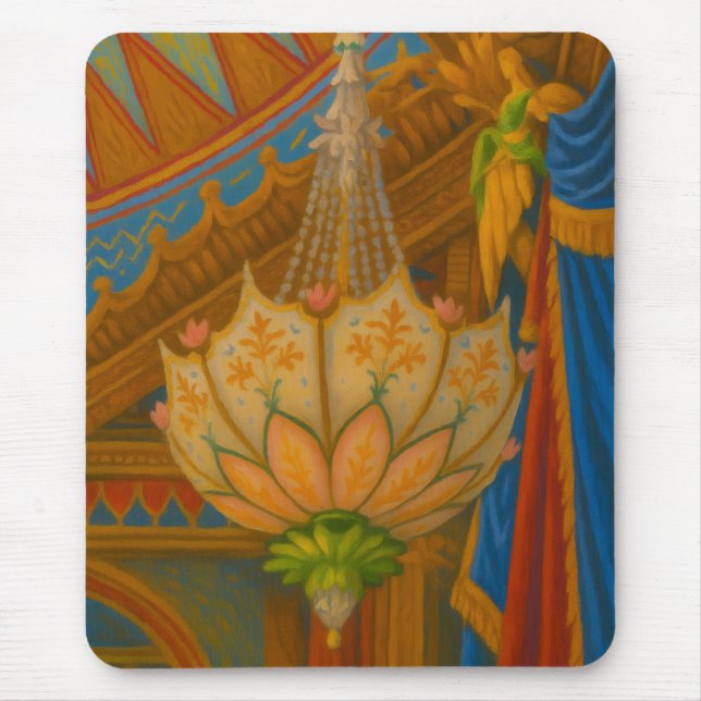 Mousepad Lotus Light - Royal Pavilion Chandelier Impressão (Frente)