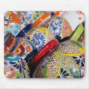 Mousepad Louças mexicanas coloridas tradicionais pintadas à