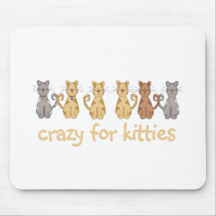 Mousepad Louco para Camisetas e presentes de Gatinho