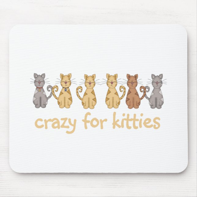 Mousepad Louco para Camisetas e presentes de Gatinho (Frente)